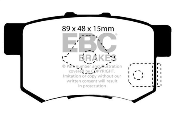 EBC 05-06 Honda CR-V 2.4 Greenstuff Rear Brake Pads - Bull Strap