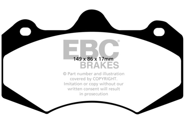 EBC 05-08 Morgan Aero 8 4.4 Redstuff Front Brake Pads - Bull Strap