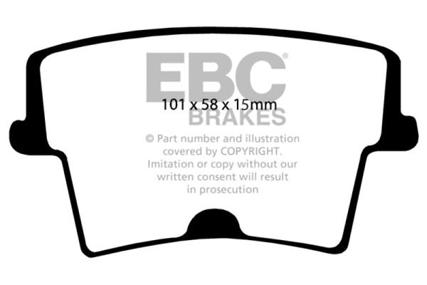 EBC 05-10 Chrysler 300C 5.7 Redstuff Rear Brake Pads - Bull Strap