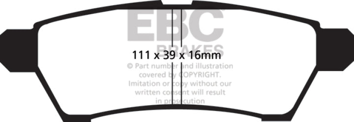 EBC 05+ Nissan Frontier 2.5 2WD Ultimax2 Rear Brake Pads - Bull Strap