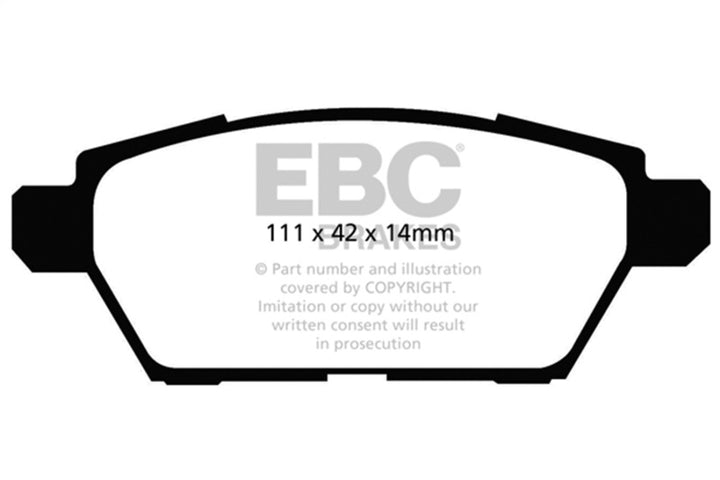 EBC 06-09 Ford Fusion 2.3 Redstuff Rear Brake Pads - Bull Strap