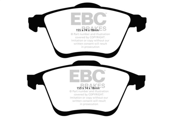 EBC 06-09 Mazda 6 2.3 Turbo (Mazdaspeed) Redstuff Front Brake Pads - Bull Strap