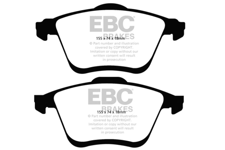 EBC 06-09 Mazda 6 2.3 Turbo (Mazdaspeed) Redstuff Front Brake Pads - Bull Strap