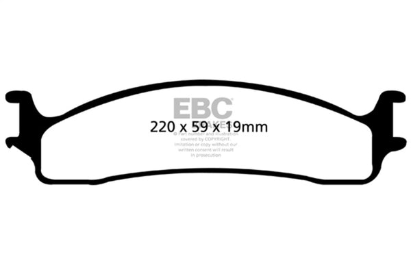 EBC 06-11 Dodge Ram 1500 Mega Cab 2WD Extra Duty Front Brake Pads - Bull Strap