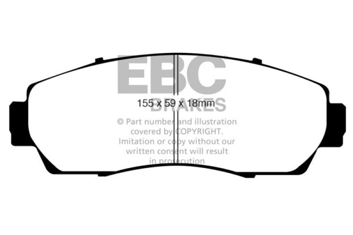 EBC 07-09 Acura RDX 2.3 Turbo Redstuff Front Brake Pads - Bull Strap