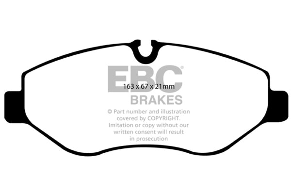 EBC 07+ Dodge Sprinter 2500 Greenstuff Front Brake Pads - Bull Strap