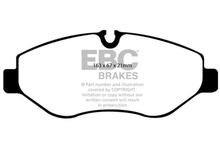 EBC 07+ Dodge Sprinter 2500 Greenstuff Front Brake Pads - Bull Strap