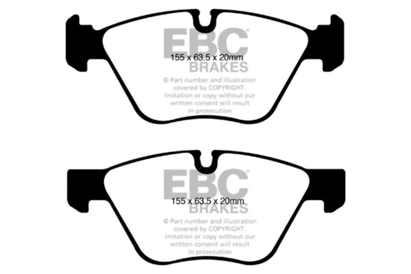 EBC 08-10 BMW 128 3.0 Yellowstuff Front Brake Pads - Bull Strap