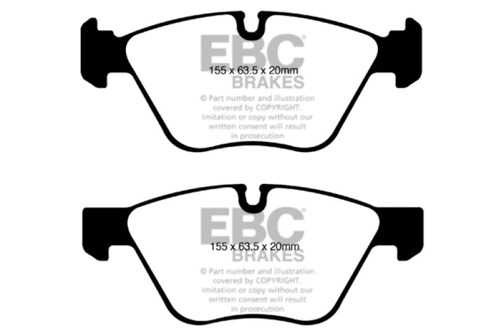 EBC 08-10 BMW 128 3.0 Yellowstuff Front Brake Pads - Bull Strap