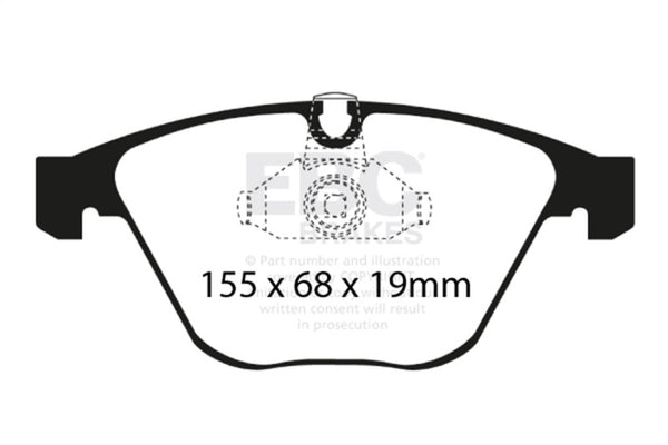 EBC 08-10 BMW M3 4.0 (E90) Bluestuff Front Brake Pads - Bull Strap