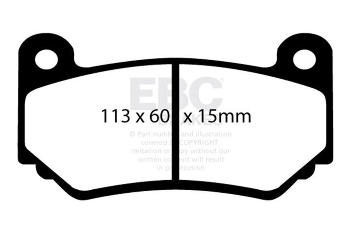 EBC 08-11 Lotus Exige 1.8 Supercharged (240) Yellowstuff Front Brake Pads - Bull Strap