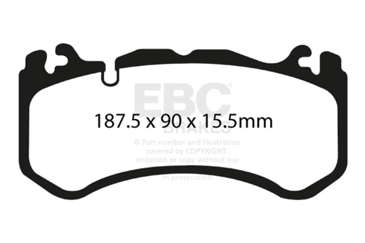 EBC 08-13 Mercedes-Benz C63 AMG (W204) 6.2 Bluestuff Front Brake Pads - Bull Strap