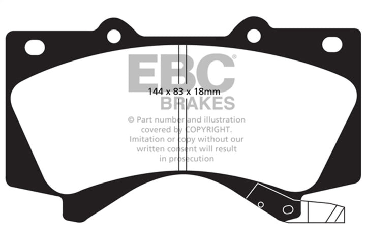 EBC 08+ Lexus LX570 5.7 Ultimax2 Front Brake Pads - Bull Strap