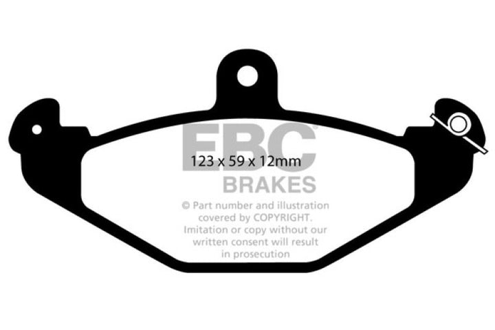 EBC 08+ Lotus 2-Eleven 1.8 Supercharged Redstuff Rear Brake Pads - Bull Strap