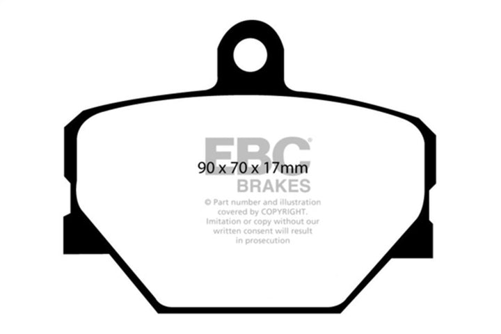EBC 08+ Smart Fortwo 1.0 Redstuff Front Brake Pads - Bull Strap