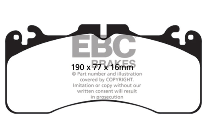 EBC 09+ Lexus LS460 4.6 Sport Redstuff Front Brake Pads - Bull Strap