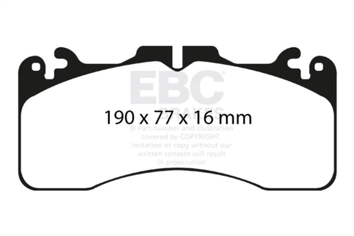 EBC 09+ Lexus LS460 4.6 Sport Redstuff Front Brake Pads - Bull Strap