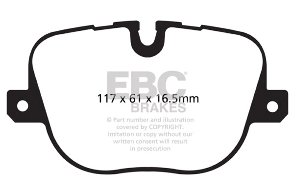EBC 10-12 Land Rover Range Rover 5.0 Supercharged Greenstuff Rear Brake Pads - Bull Strap