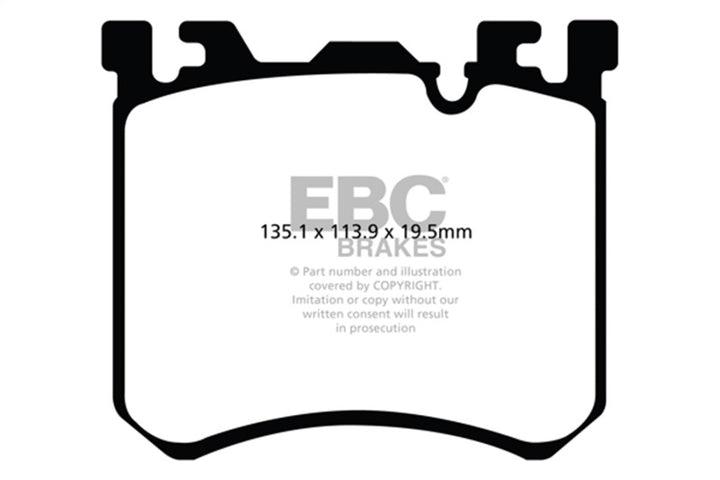 EBC 10-13 BMW X5M 4.4 Twin Turbo Redstuff Front Brake Pads - Bull Strap