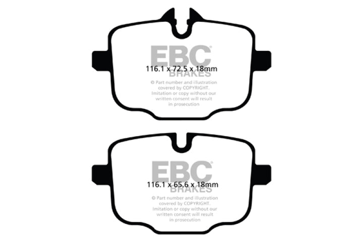 EBC 10+ BMW 535i 3.0 Turbo (F10) Greenstuff Rear Brake Pads - Bull Strap