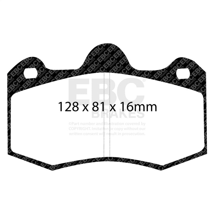 EBC 10+ Lotus Evora 3.5 Redstuff Front Brake Pads - Bull Strap