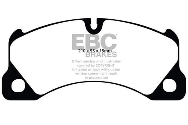 EBC 10+ Porsche Cayenne 3.0 Supercharged Hybrid Yellowstuff Front Brake Pads - Bull Strap