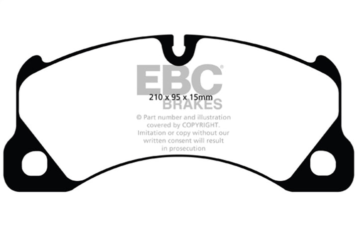 EBC 10+ Porsche Cayenne 3.0 Supercharged Hybrid Yellowstuff Front Brake Pads - Bull Strap