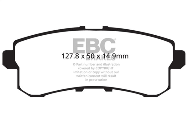 EBC 11-13 Infiniti QX56 5.6 Yellowstuff Rear Brake Pads - Bull Strap