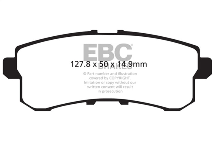EBC 11-13 Infiniti QX56 5.6 Yellowstuff Rear Brake Pads - Bull Strap