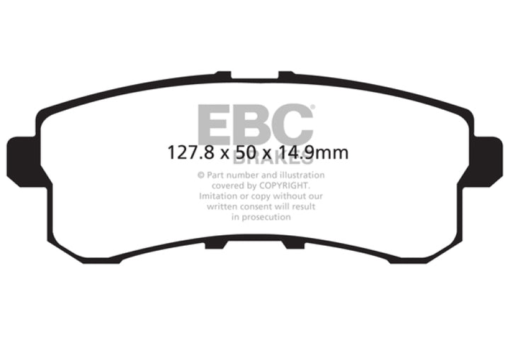 EBC 11-13 Infiniti QX56 5.6 Yellowstuff Rear Brake Pads - Bull Strap