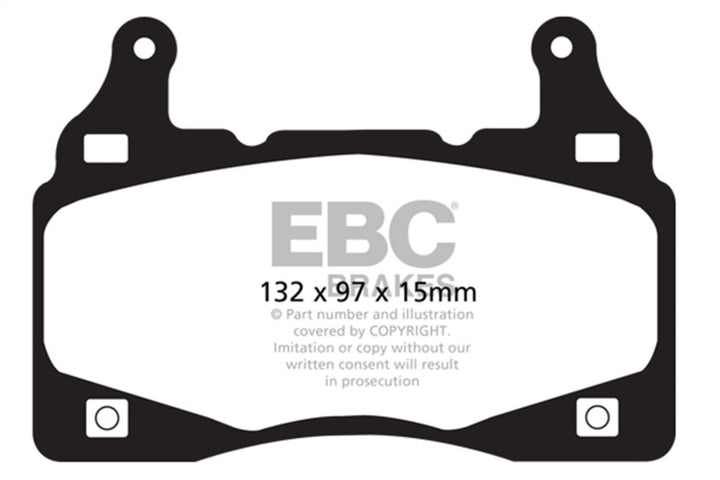 EBC 11-15 Chevrolet Camaro (5th Gen) 6.2 Redstuff Front Brake Pads - Bull Strap