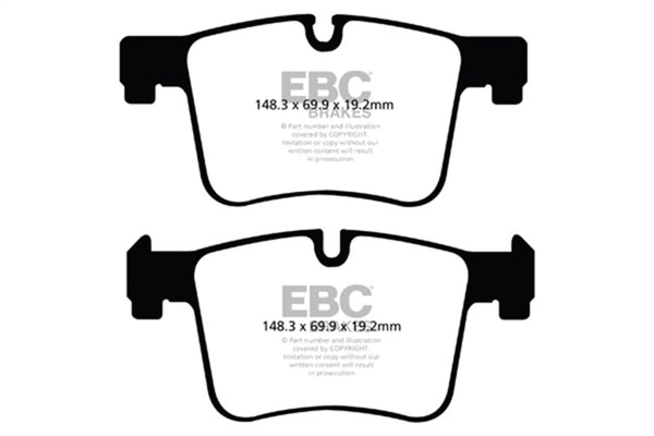 EBC 11+ BMW X3 2.0 Turbo (F25) Yellowstuff Front Brake Pads - Bull Strap