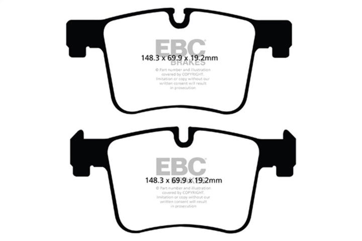 EBC 11+ BMW X3 2.0 Turbo (F25) Yellowstuff Front Brake Pads - Bull Strap