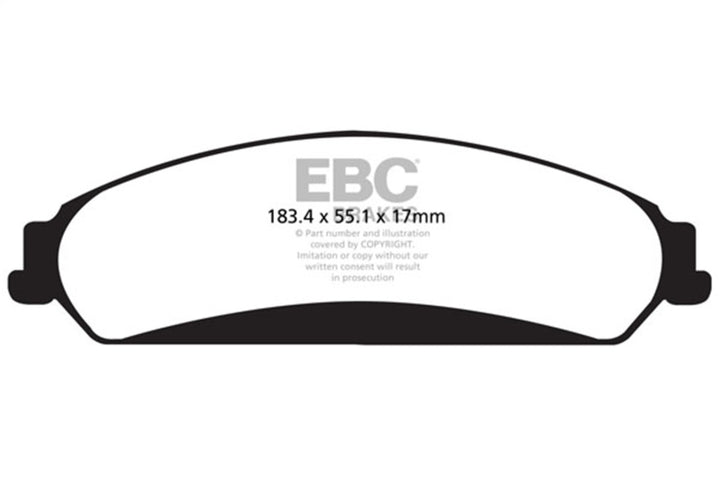 EBC 11+ Chrysler 300C 5.7 Redstuff Front Brake Pads - Bull Strap