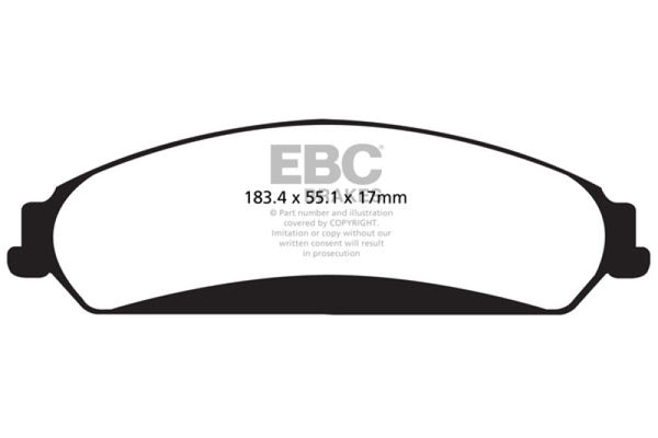 EBC 11+ Chrysler 300C 5.7 Yellowstuff Front Brake Pads - Bull Strap