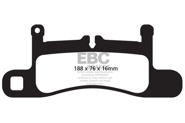 EBC 12-15 Porsche 911 (991) (Cast Iron Rotor only) 3.4 Carrera Yellowstuff Rear Brake Pads - Bull Strap