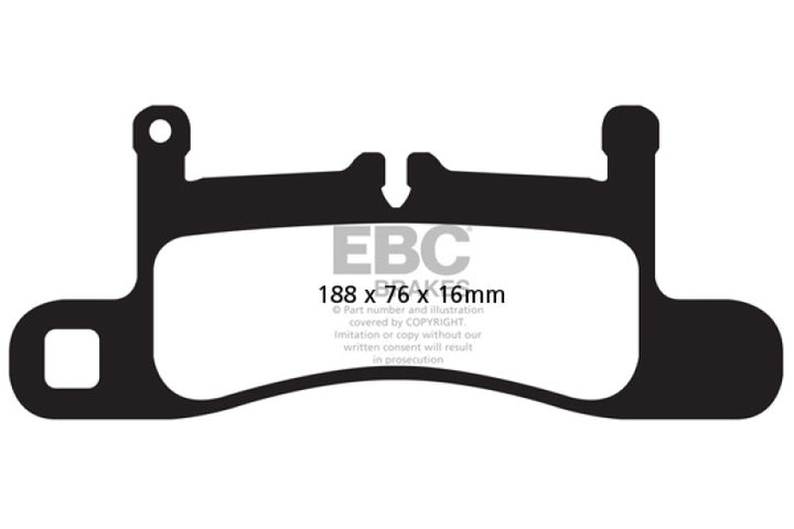EBC 12-15 Porsche 911 (991) (Cast Iron Rotor only) 3.4 Carrera Yellowstuff Rear Brake Pads - Bull Strap