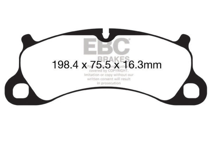 EBC 12-15 Porsche 911 (991) (Cast Iron Rotor only) 3.8 Carrera S Redstuff Front Brake Pads - Bull Strap