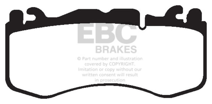 EBC 12+ Aston Martin Vantage 4.7 Yellowstuff Front Brake Pads - Bull Strap