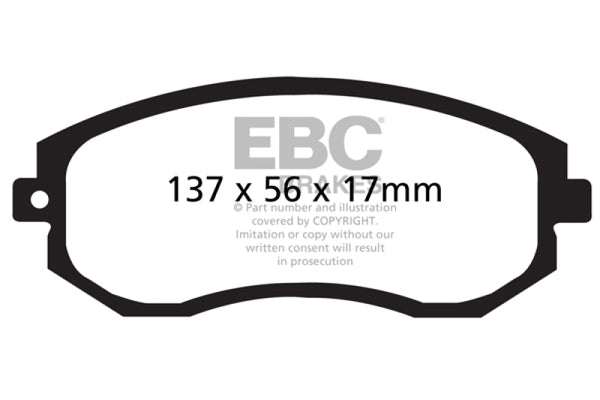 EBC 12+ Scion FR-S 2 Greenstuff Front Brake Pads - Bull Strap