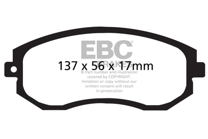 EBC 12+ Scion FR-S 2 Yellowstuff Front Brake Pads - Bull Strap