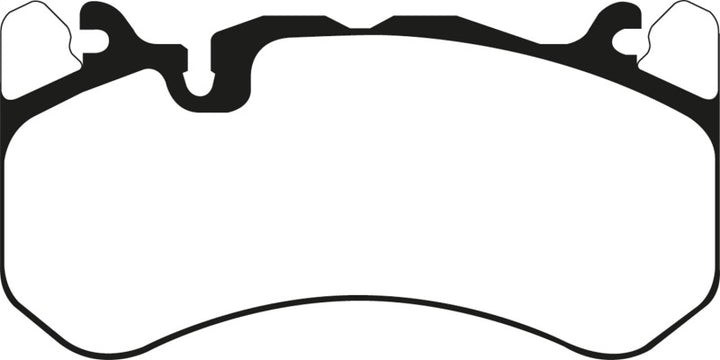 EBC 13-14 Audi RS7 4.0TT (w/Cast Iron Rotors & Trapezoid Weights) Redstuff Front Brake Pads - Bull Strap