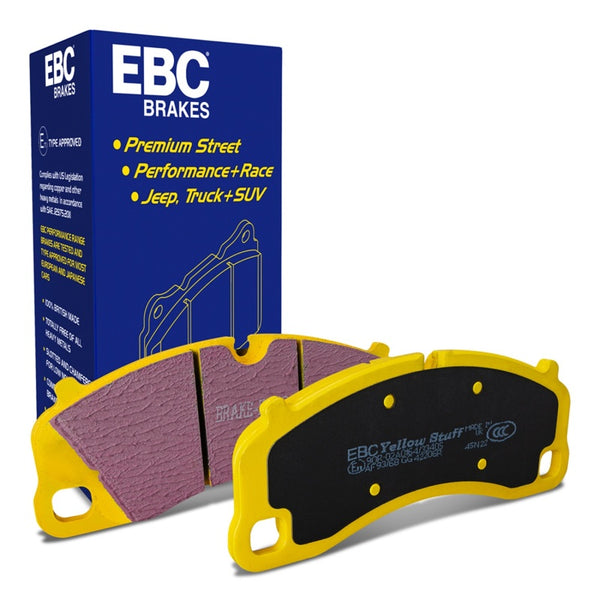 EBC 13-15 Porsche 911 (991) (Cast Iron Rotor only) 3.8 GT3 Yellowstuff Front Brake Pads - Bull Strap