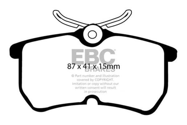 EBC 13-19 Ford Fiesta ST 1.6T Bluestuff Rear Brake Pads - Bull Strap