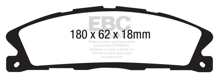EBC 13+ Ford Explorer 3.5 Twin Turbo 4WD Greenstuff Front Brake Pads - Bull Strap