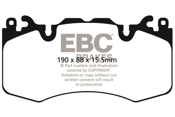 EBC 13+ Land Rover Range Rover 3.0 Supercharged Extra Duty Front Brake Pads - Bull Strap