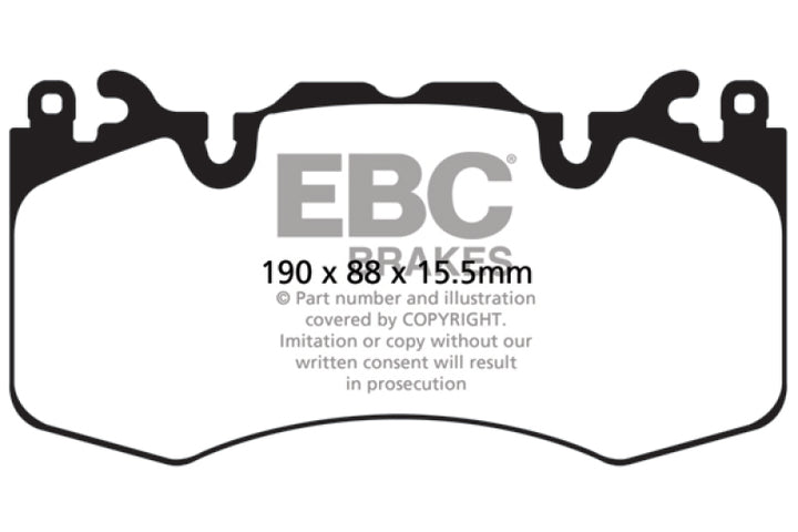 EBC 13+ Land Rover Range Rover 3.0 Supercharged Extra Duty Front Brake Pads - Bull Strap
