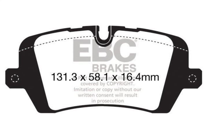 EBC 13+ Land Rover Range Rover 3.0 Supercharged Greenstuff Rear Brake Pads - Bull Strap