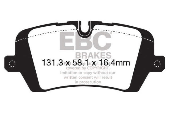 EBC 13+ Land Rover Range Rover 3.0 Supercharged Greenstuff Rear Brake Pads - Bull Strap