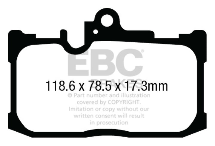 EBC 13+ Lexus GS350 3.5 F-Sport RWD Redstuff Front Brake Pads - Bull Strap